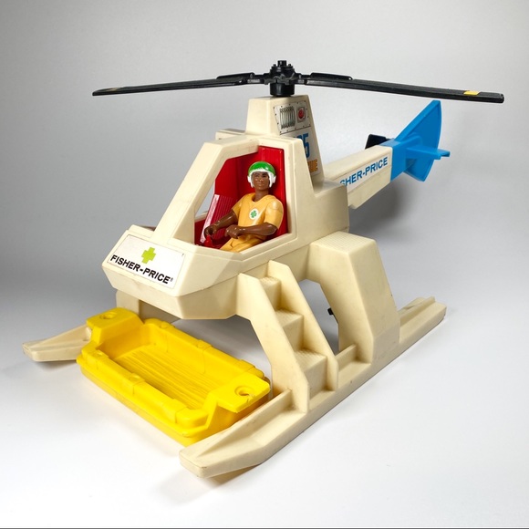 1974 Fisher Price Adventure People Air-Sea Rescue Helicopter